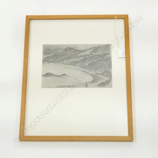 BARRY BRICKELL 'THE BAY' PENCIL DRAWING 150x230mm