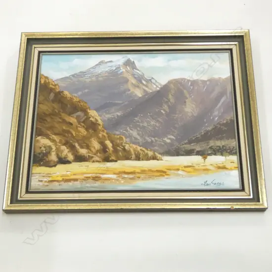 RON GRIBBLE (b. 1949), 'WILKINS VALLEY', OIL ON BOARD, 440x590mm