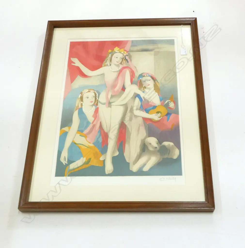 MARIE LAURENCIN PRINT, 3 FIGURES 600x430mm Image 1++