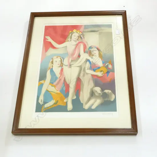 MARIE LAURENCIN PRINT, 3 FIGURES 600x430mm