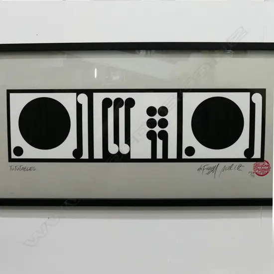 FRAMED SIGNED WESTON FRIZZELL PRINT, TUTUTABLES, Ed 39/110, 415x955mm
