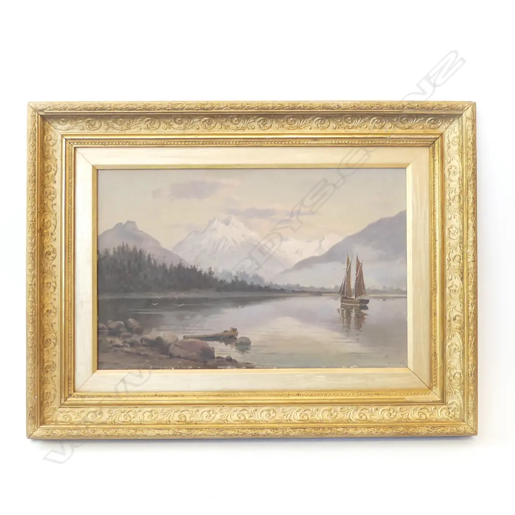 WILLIAM MENZIES GIBB (1859-1931), LANDSCAPE OIL ON BOARD, 295x460mm Image 1++