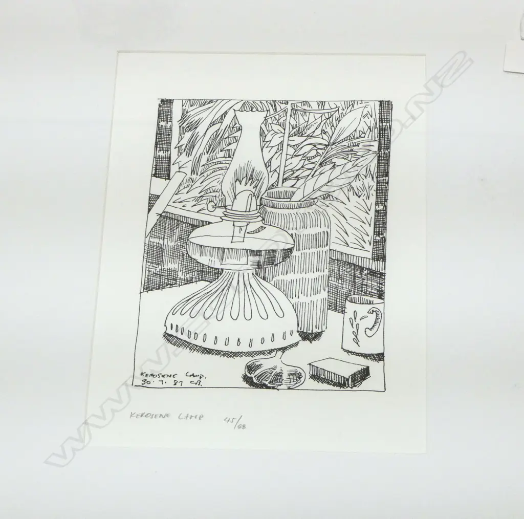 CHARLES BLACKMAN 'KEROSENE LAMP' PRINT 45/68 350x250mm Image 1++