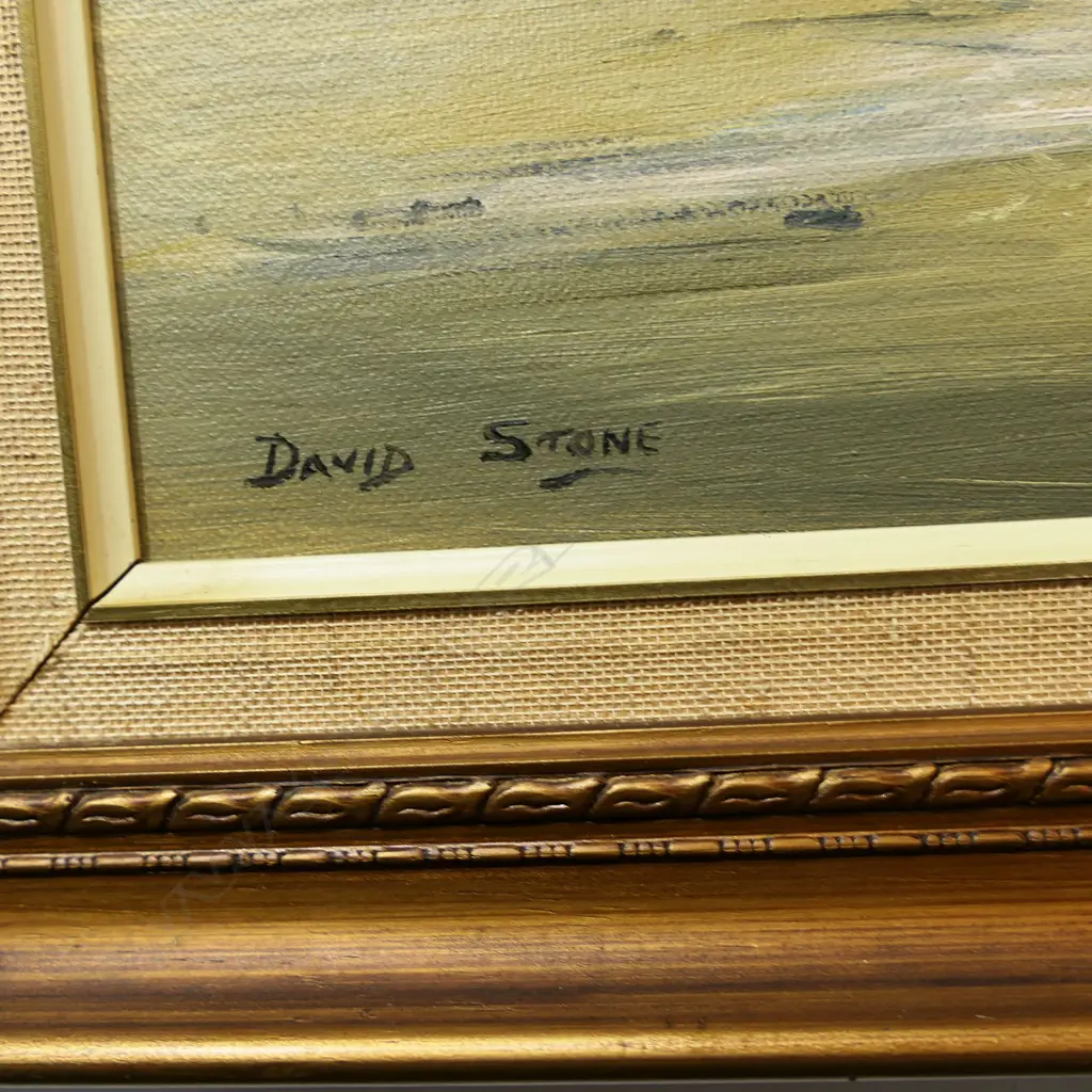 DAVID STONE, RANGITOTO, OIL ON BOARD, 395x600mm Image 1++