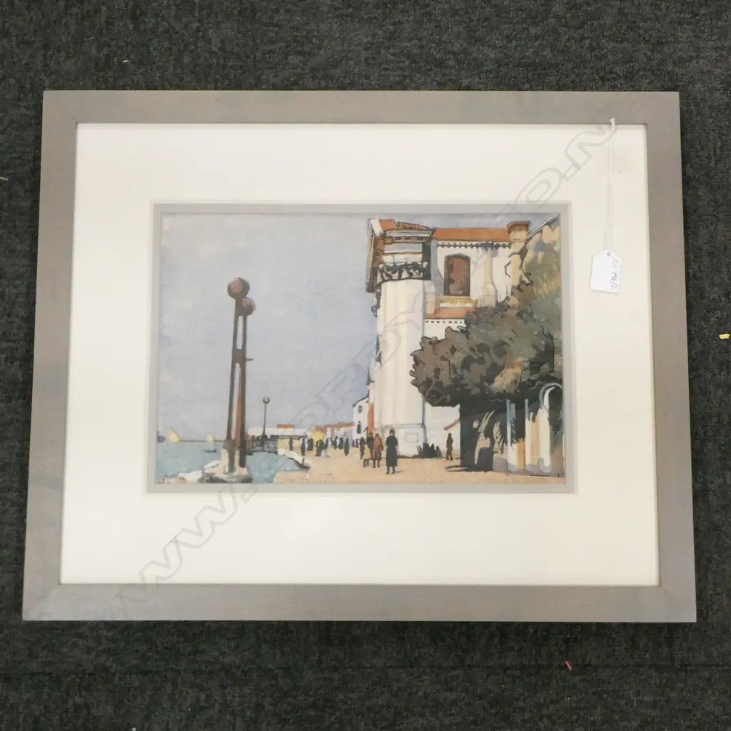 JAMES FRASER SCOTT (1877-1932), THE JESUATI VENICE ON THE QUARTERE, COLOURED LINOCUT, 230x340mm Image 1++