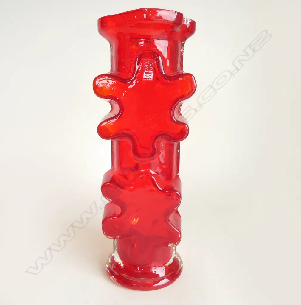1970's ERKKITAPIO SIIRONEN DESIGNED 'KASPERI' VASE MADE BY RIIHIMAKI/ RIIHIMAEN  FINLAND (label attached) H.300mm Image 1++