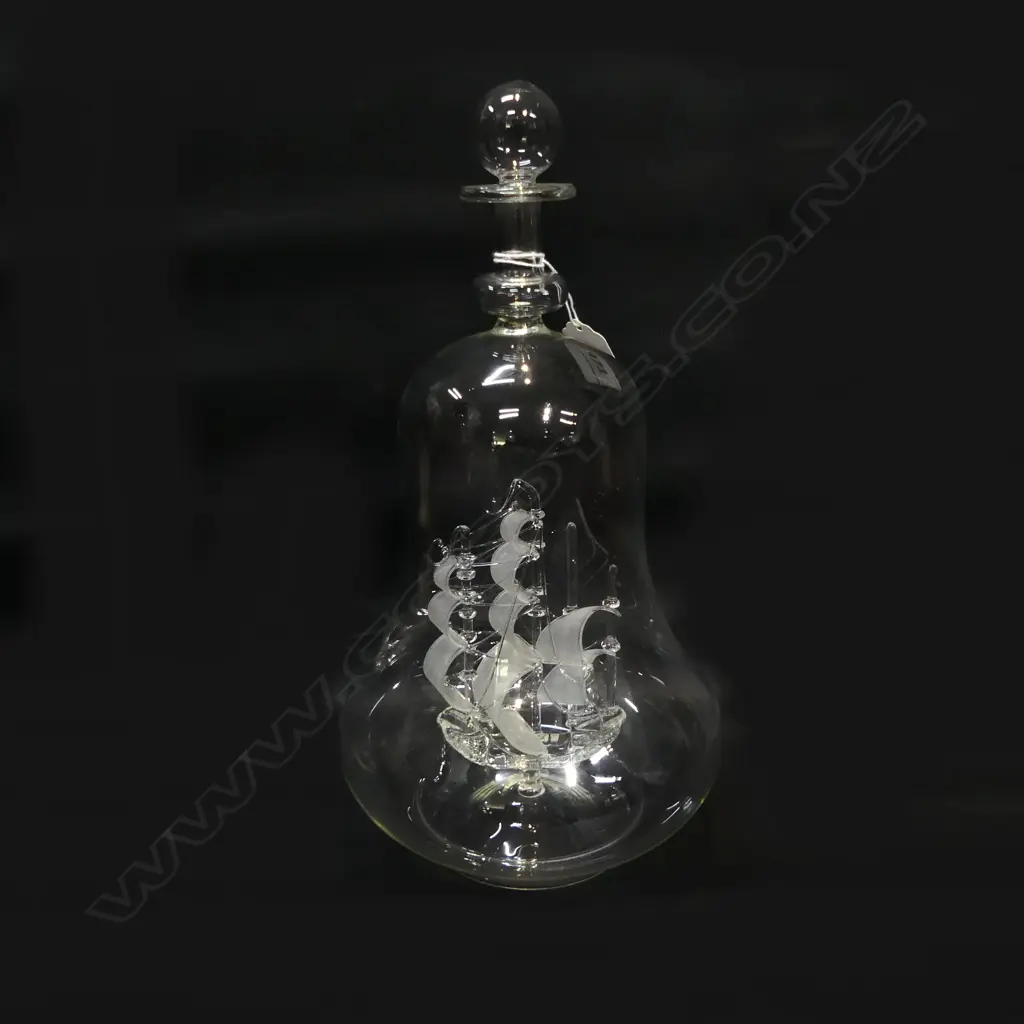 MAYFLOWER GLASS 'ARK ROYAL' DECANTER H.330mm Image 1++