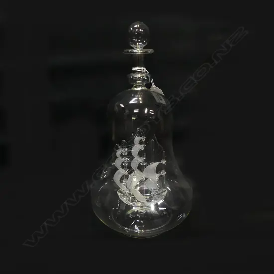 MAYFLOWER GLASS 'ARK ROYAL' DECANTER H.330mm