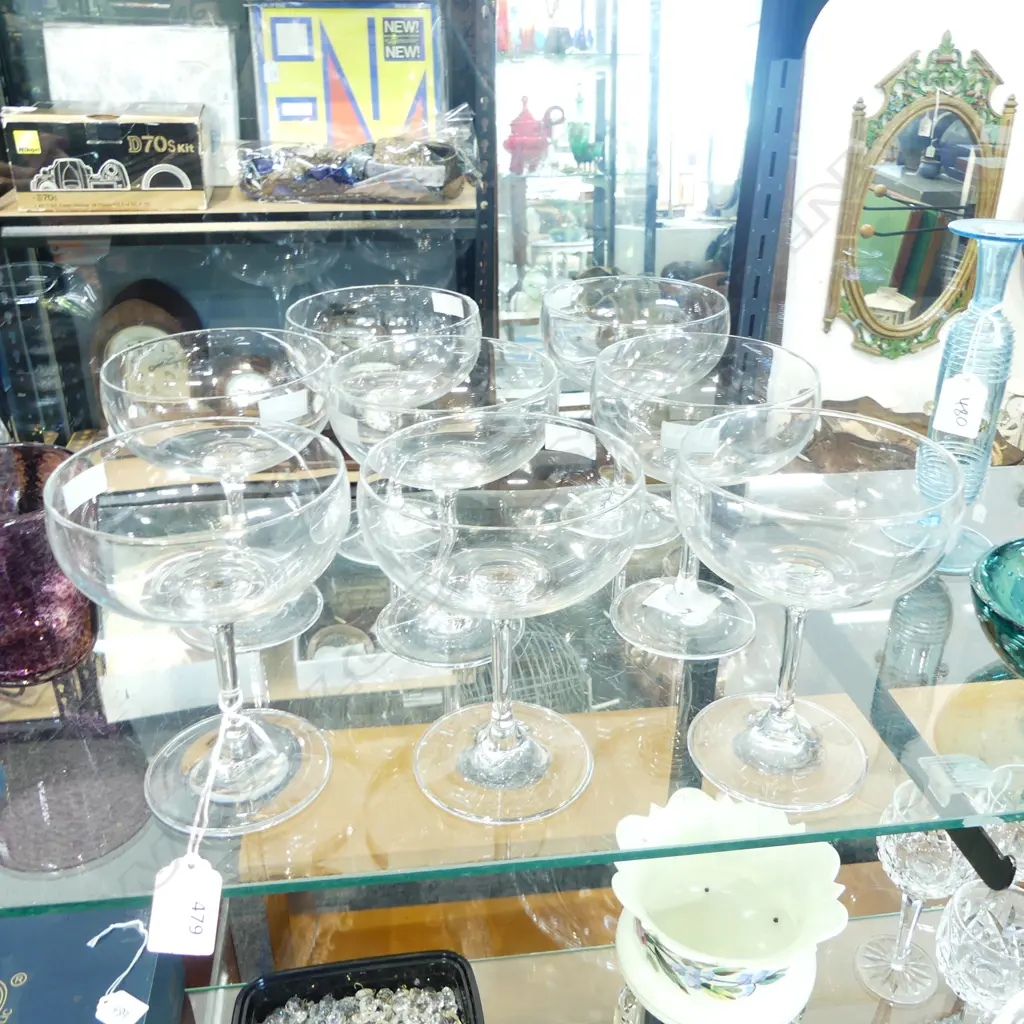 SET 8 MARQUIS 'Moments' WATERFORD CHAMPAGNE COUPES as new in 2 boxes retail cost $338 Image 1++