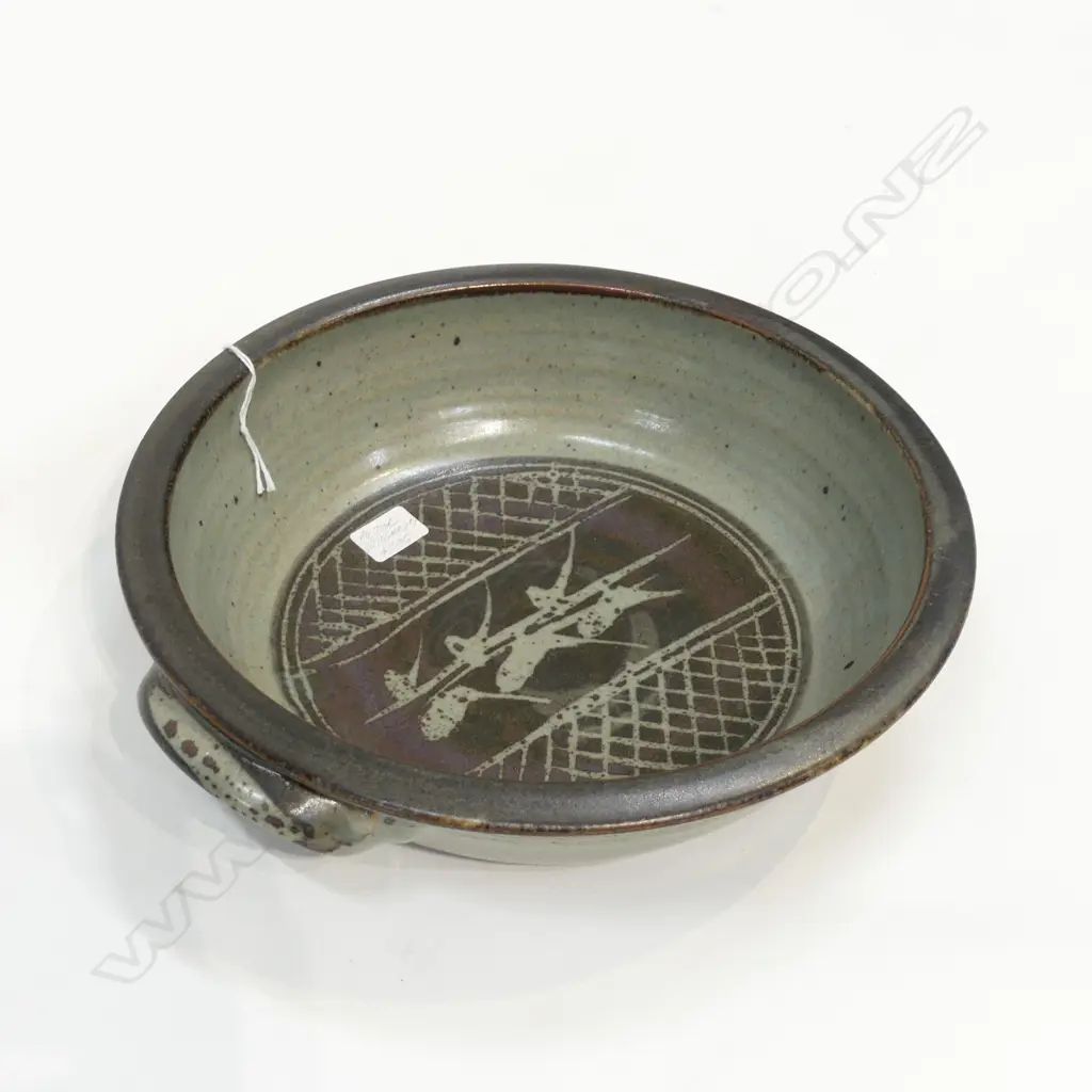 PETER STITCHBURY (1924-2015) DISH, Impressed mark, wax resist decoration, H.60mm Dia.260mm Image 1++