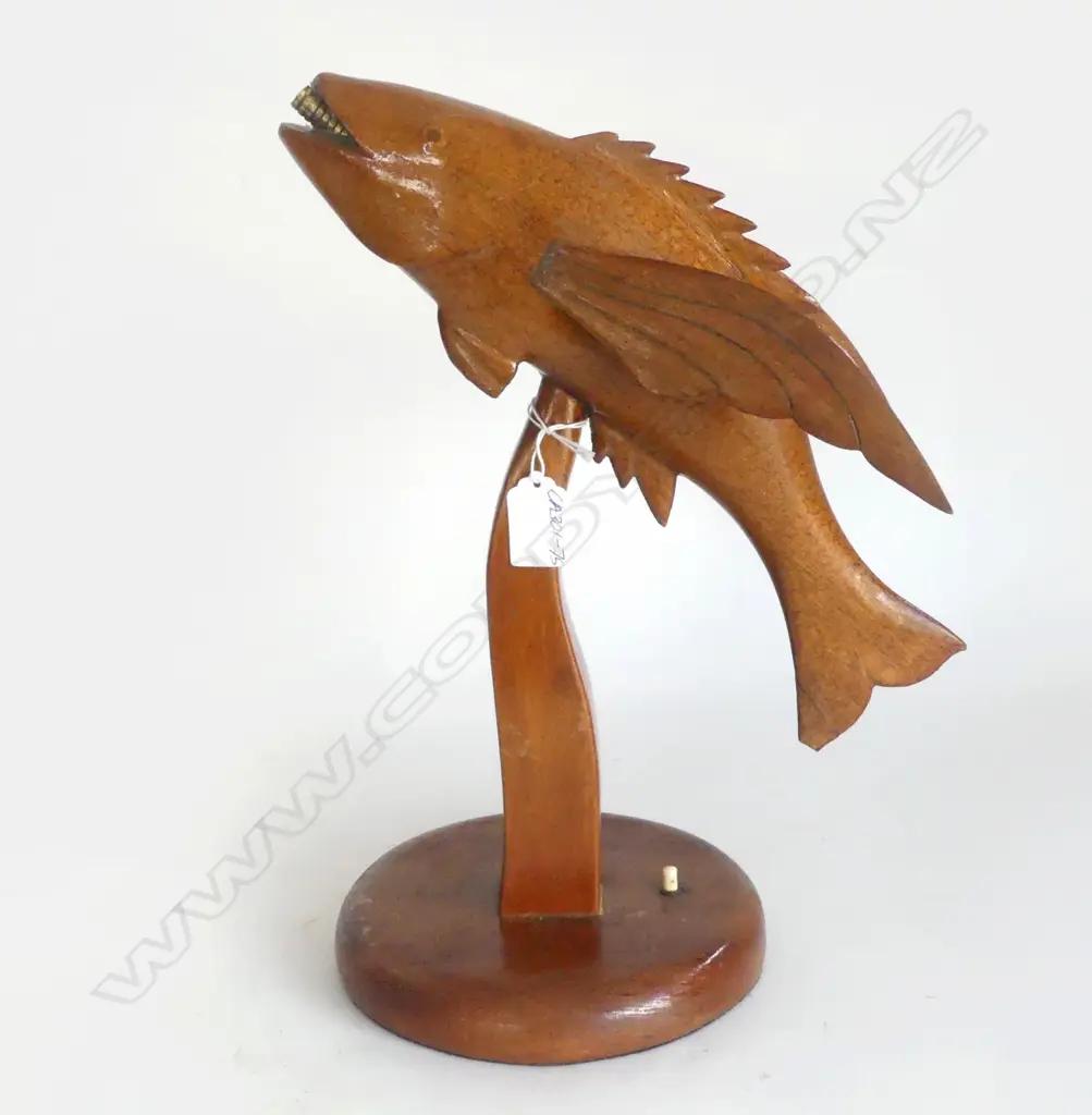 PITCAIRD ISLAND FLYING FISH on pedestal. As a lamp base but no fitting. small chip H.350mm Image 1++