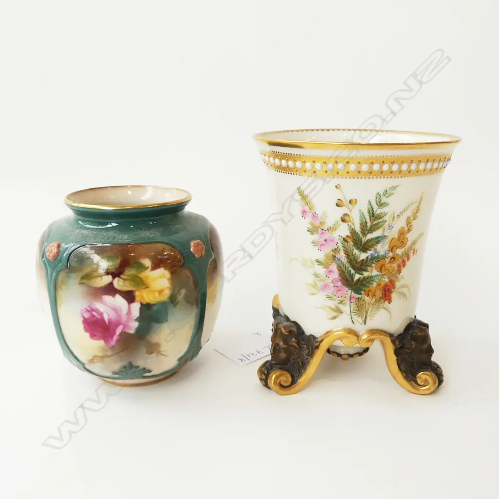 2 ROYAL WORCESTER VASES H.110mm Image 1++