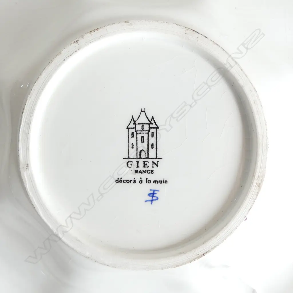 FRENCH GIENS GLAZE CERAMIC PLATE, 220MM. Image 1++