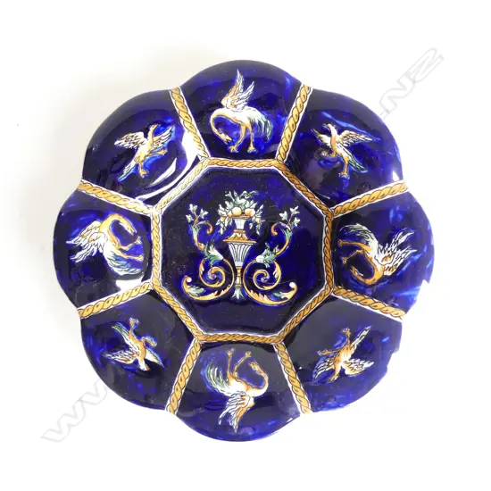 FRENCH GIENS GLAZE CERAMIC PLATE, 220MM.