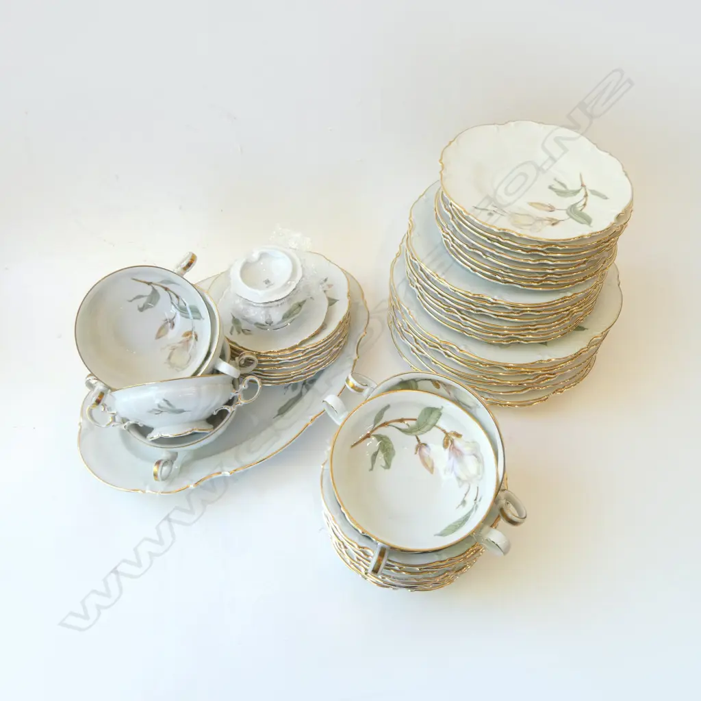 8 PERSON SETTING HUTSCHENREUTHER MAGNOLIA PAT DINNER SERVICE Image 1++
