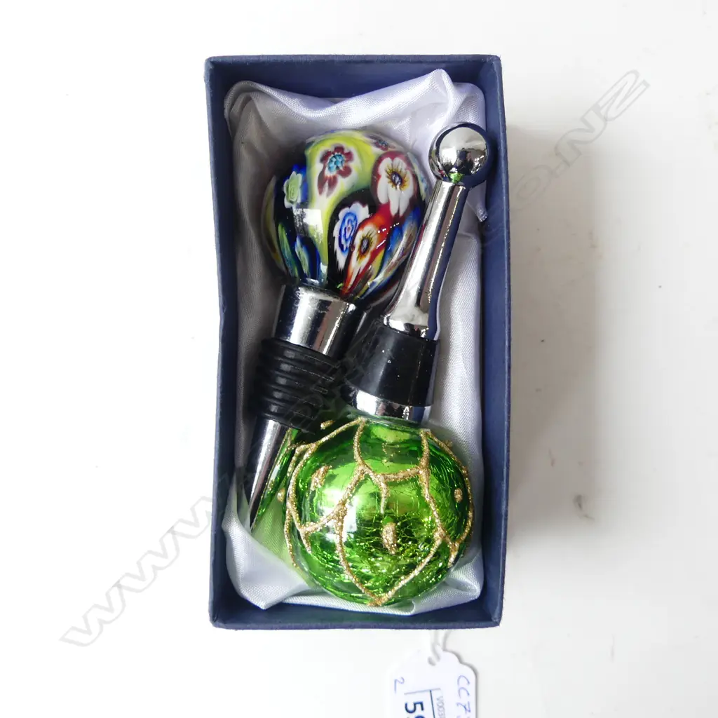 2 GLASS STOPPERS L.95mm FAULTS Image 1++