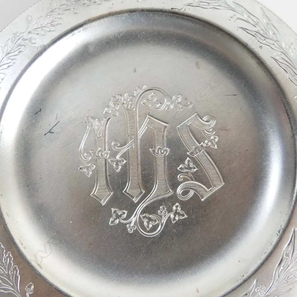 1897 CATHOLIC LAST RITES SICK CALL ITEMS INCL. HOLY WATER STOUP & BOTTLE, BRUSH, & TWO PATENS USA SILVER PLATED  Image 1++