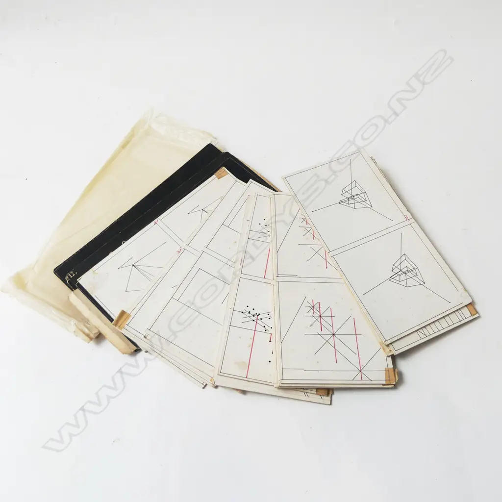 SELECTION STEREO SCOPE CARDS OF GEOMETRIC FORMS Image 1++
