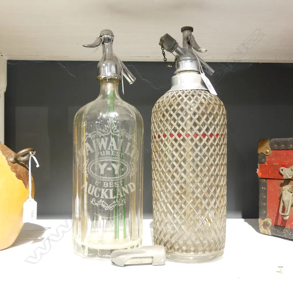 2 SODA SYPHONS; 1 'WAIWAI Ltd - AUCKLAND' Image 1++