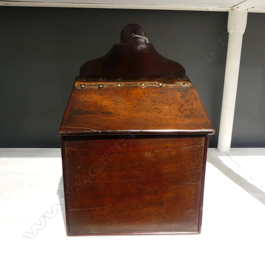 ANTIQUE WOODEN SALT BOX 190x160x290mm Image 1++