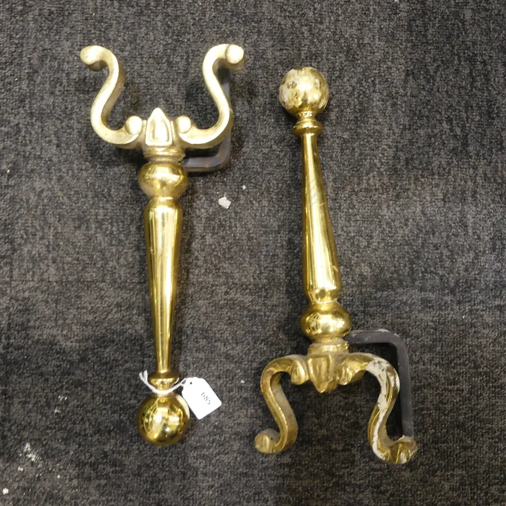 PR BRASS FIRE DOGS H.340mm Image 1++
