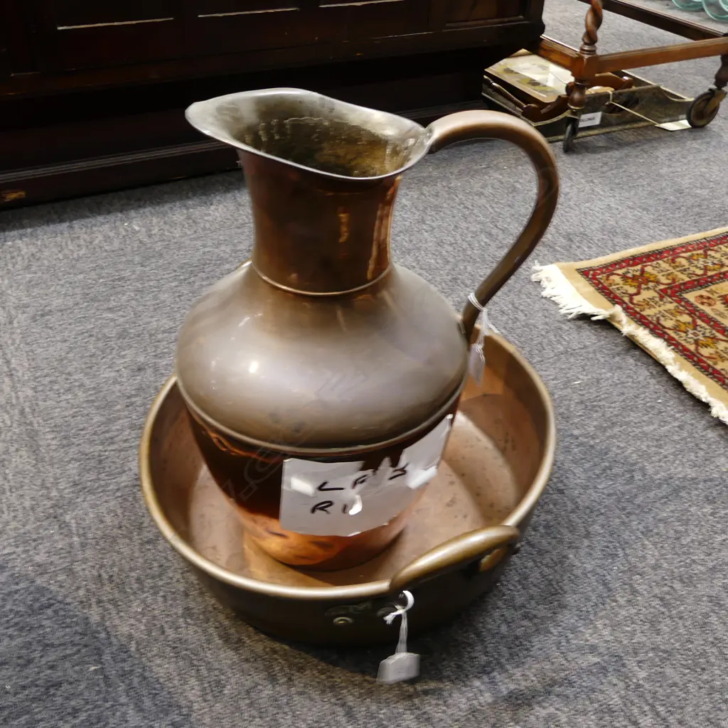 LG COPPER WATER JUG H.390mm & TRAY w.420mm Image 1++