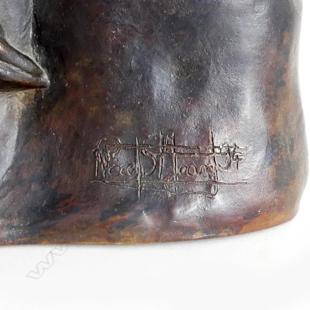 SIGNED BRONZE FIRGURE H.150mm Image 1++
