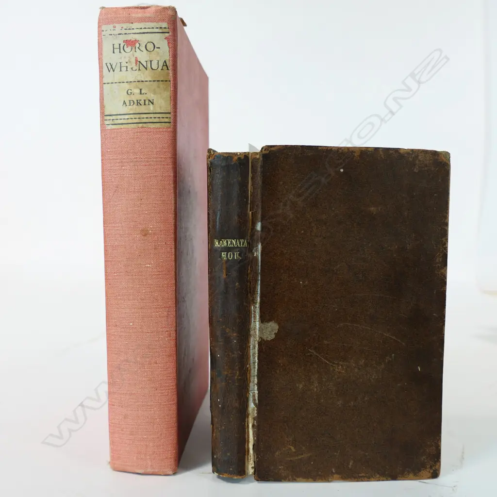 2 GOOD MAORI HISTORICAL BOOKS: 'HOROWHENUA...' 1944 & 'KAWENATA HOU' (MAORI BIBLE-NEW TESTAMENT) 1844 Image 1++