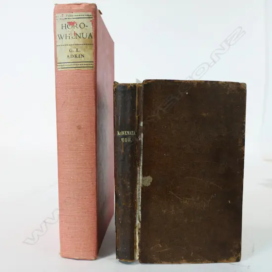 2 GOOD MAORI HISTORICAL BOOKS: 'HOROWHENUA...' 1944 & 'KAWENATA HOU' (MAORI BIBLE-NEW TESTAMENT) 1844