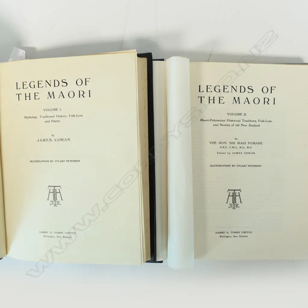 2 VOLS POMARE & COWAN ‘LEGENDS OF THE MAORI' 1930-1934 Number 96/100 Image 1++