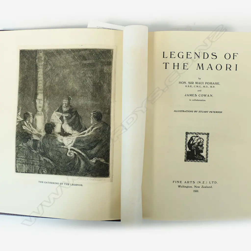POMARE & COWAN ‘LEGENDS OF THE MAORI' - VOL.1 - DELUXE 1ST EDITION -1930 - SIGNED & NUMBERED 96/100 Image 1++