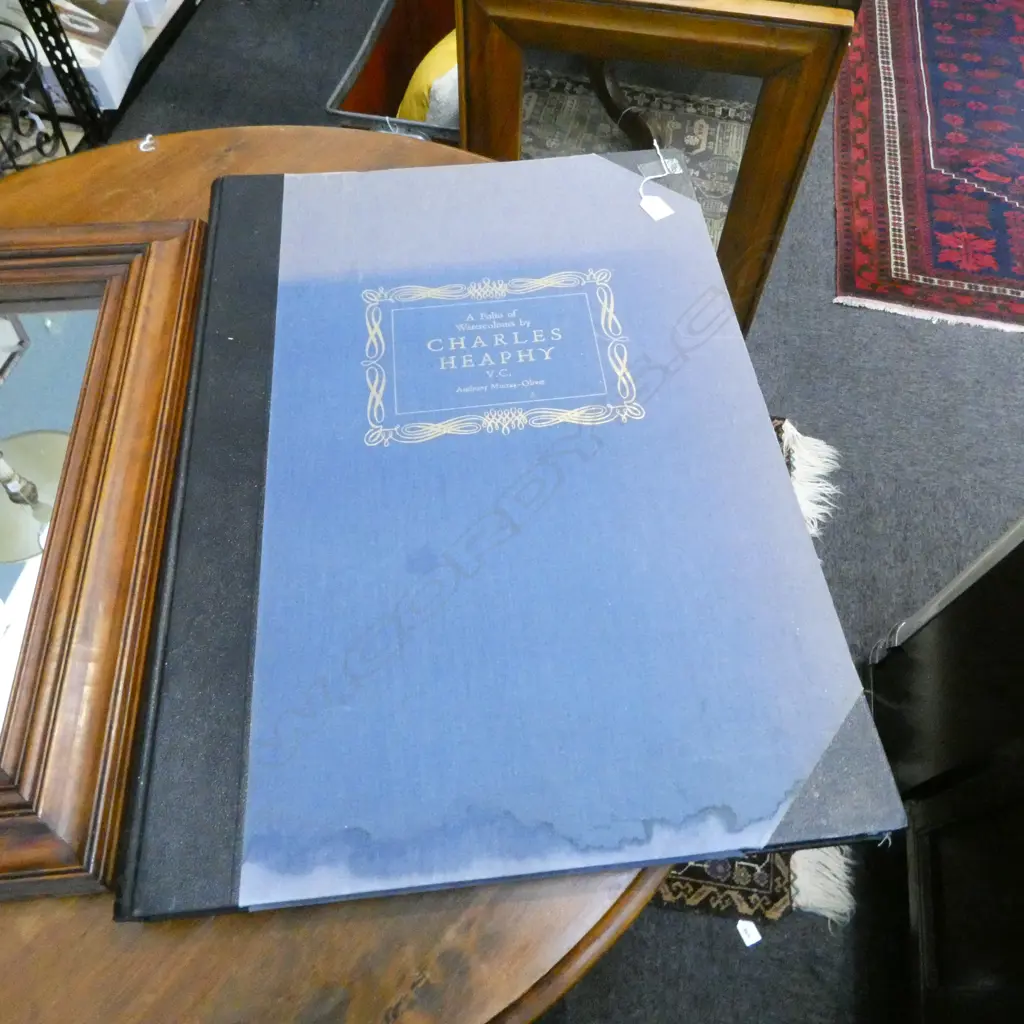 LG BOOK; CHARLES HEAPHY W/C FOLIO; AVON FINE PRINTS 1981 725x520mm damage to cover Image 1++