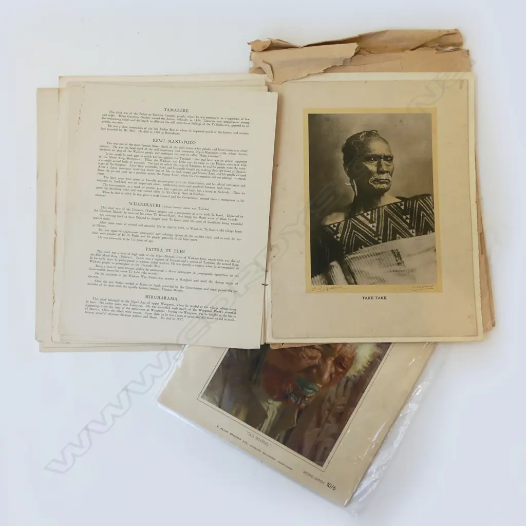 PRINTS; PORTRAITS OF TATTOOED WARRIOR CHIEFS OF NZ + GOLDIE 'ART AND THE MAORI' Image 1++