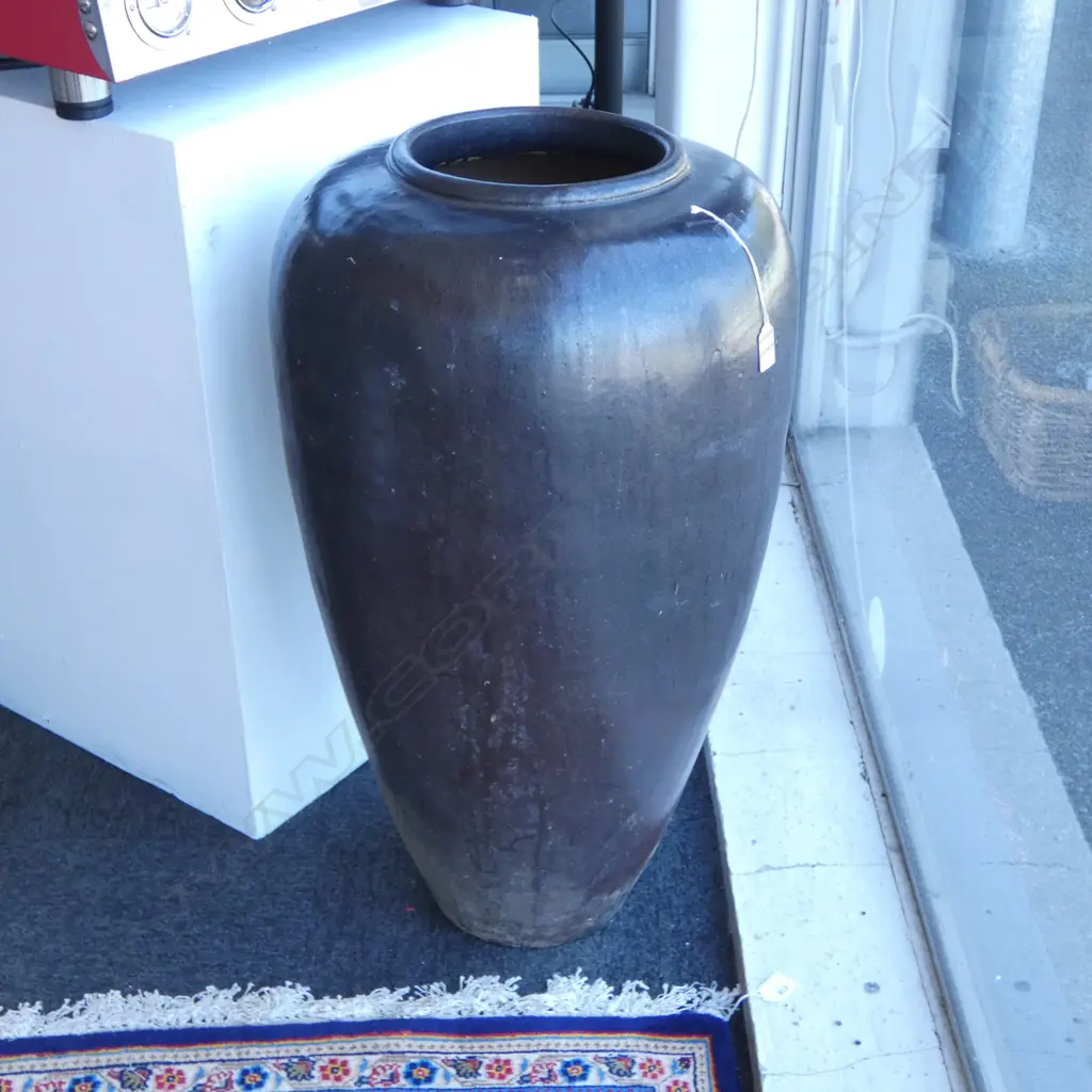 LG BLACK GLAZED CERAMIC POT H.760mm Image 1++