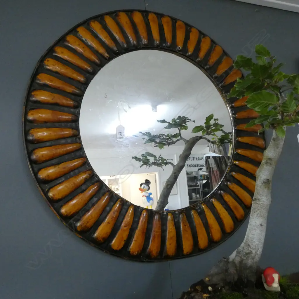 MIRROR, METAL FRAME 755mm dia Image 1++