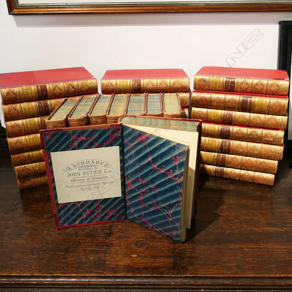 30 VOLS. DICKENS, GILDED LEATHER SPINES Image 1++