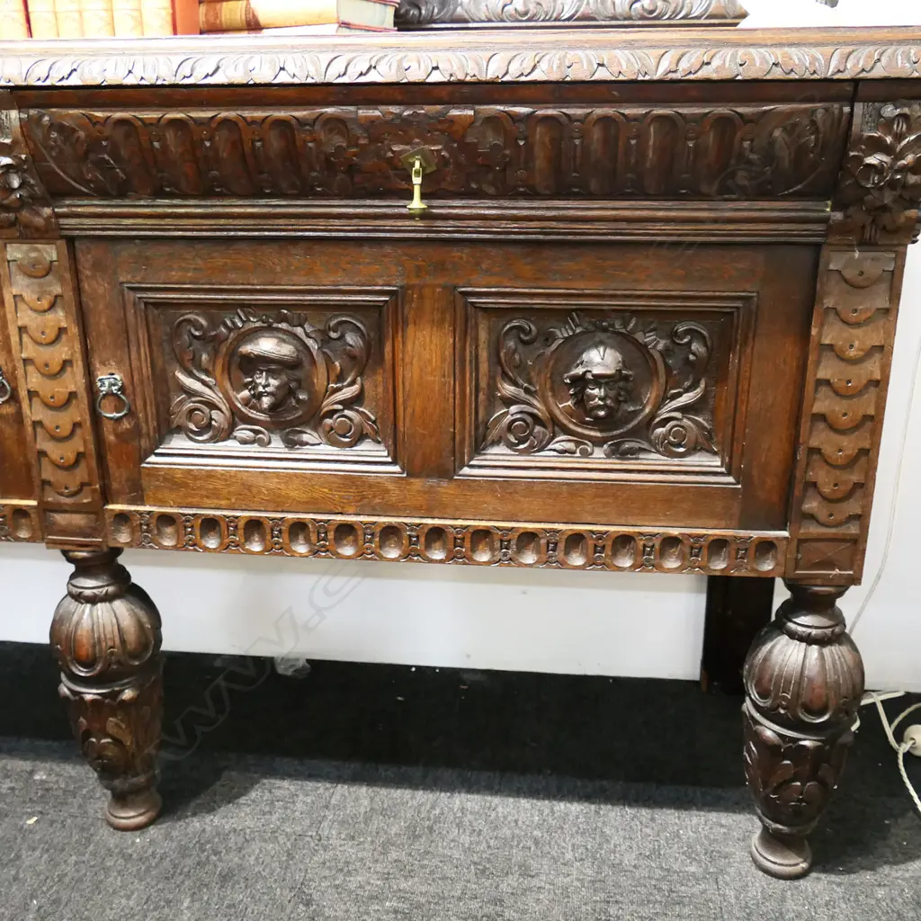 EARLY 20thC CHARLES II STYLE SIDEBOARD 1860x530x960mm (backboard loose) Image 1++