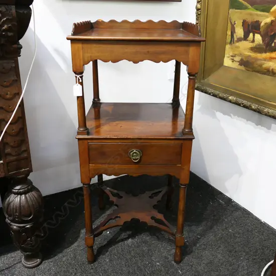 GEORGIAN MAHOGANY NIGHT STAND, 375x380x845mm