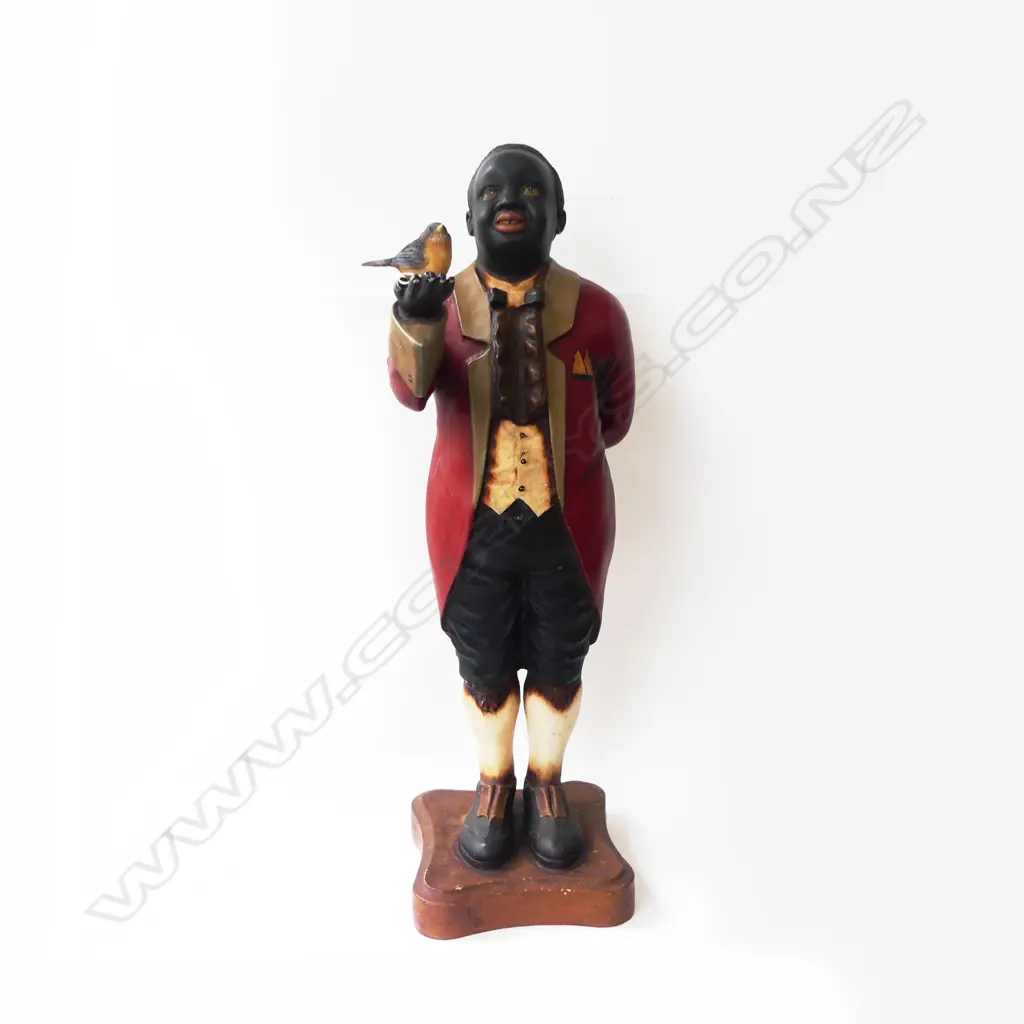 RESIN MAN HOLDING BIRD H.1000mm Image 1++