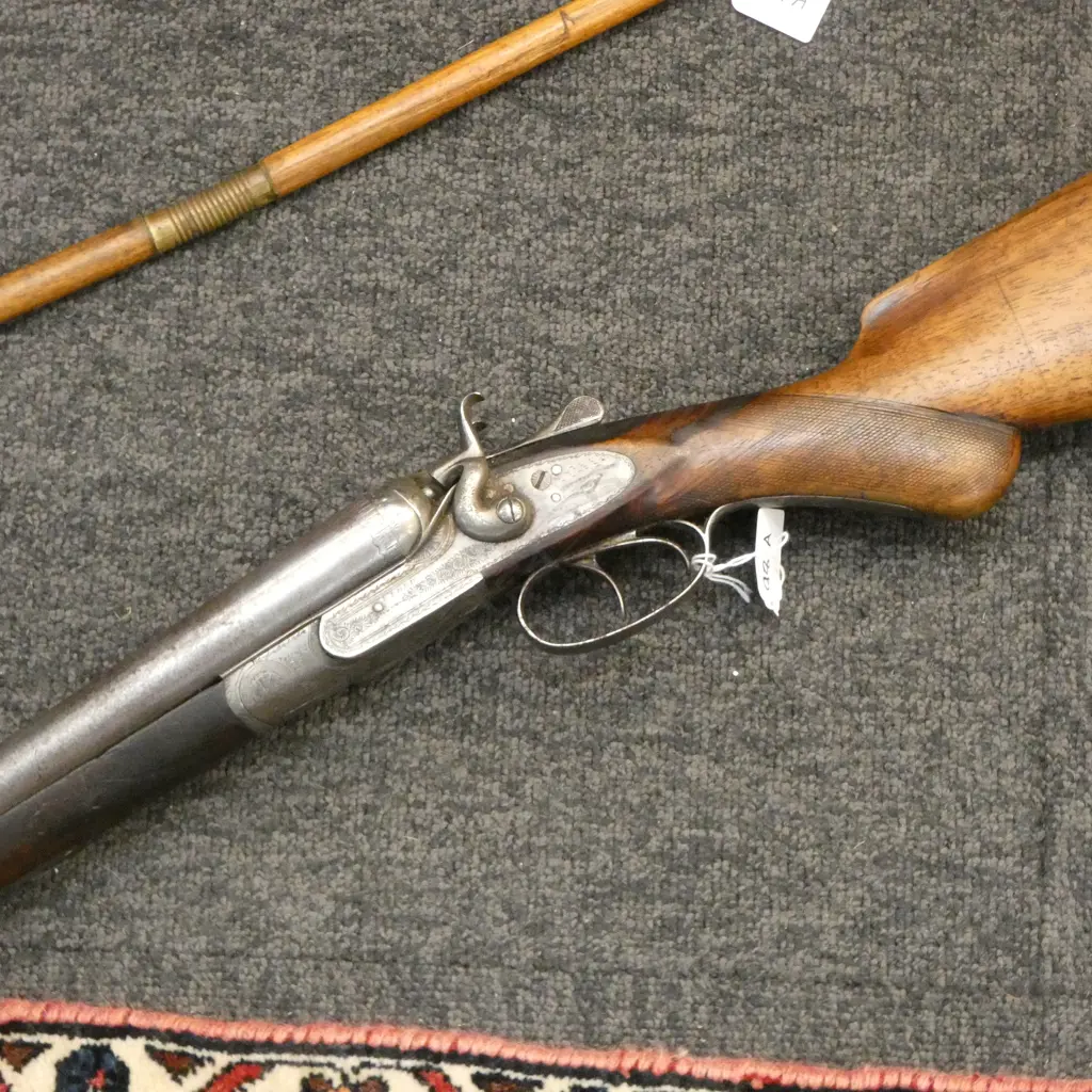 FIELD LONDON DOUBLE BARREL HAMMER 12 GAUGE SHOTGUN (FIREARMS LICENCE REQ.) + CLEANING ROD... Image 1++