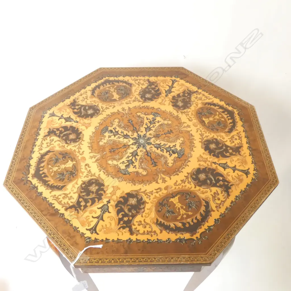 INLAID MUSICAL SIDE TABLE 450mm dia Image 1++