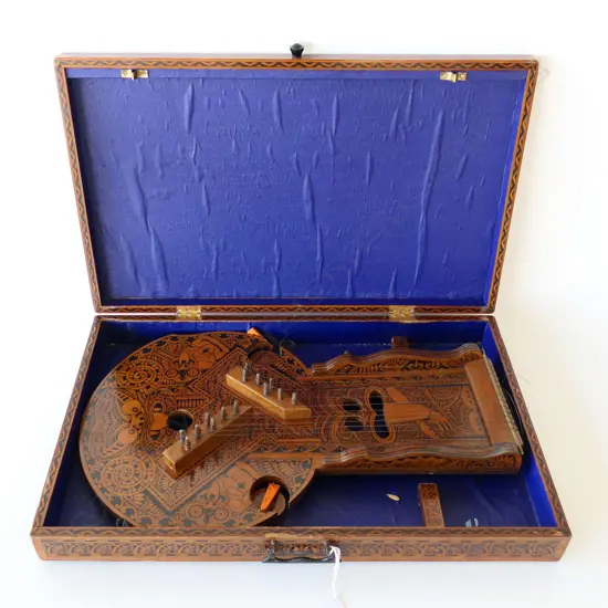 CASED GAZOZZOPHONE MADE BY G. E. MAYLETT, 1939 L.590mm* addit. photos added