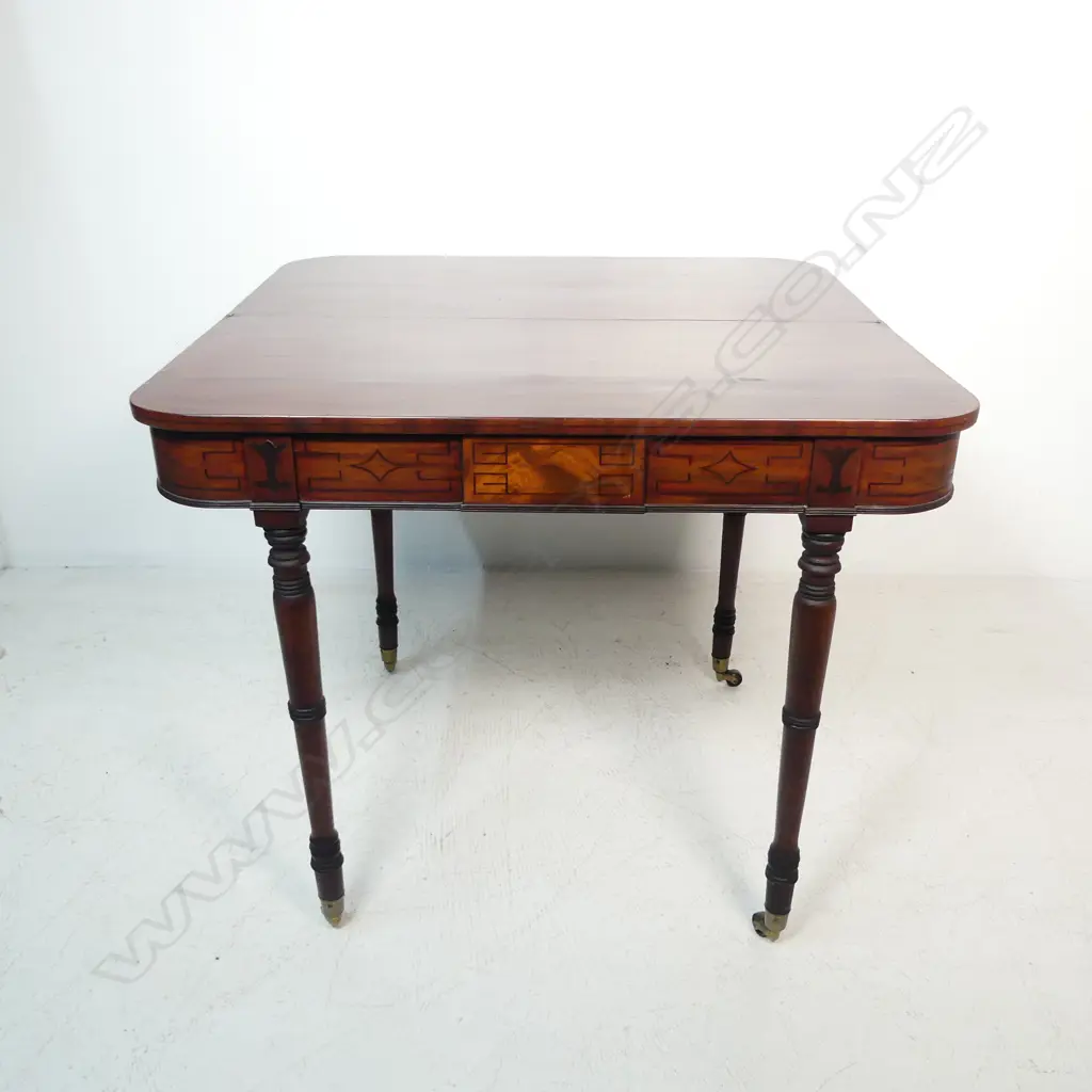 VICTORIAN INLAID CARD TABLE Image 1++