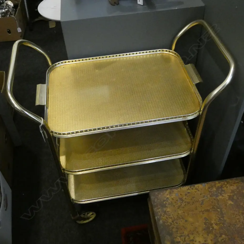 VINTAGE 3 TIER TROLLEY 650x350x740mm Image 1++