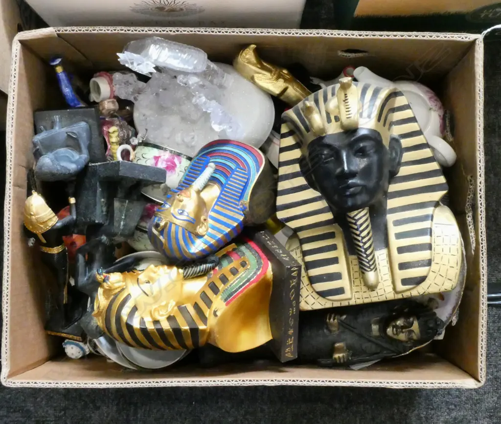 ASST. CHINA, RESIN EGYPTIAN PHARAOH BUSTS ETC Image 1++