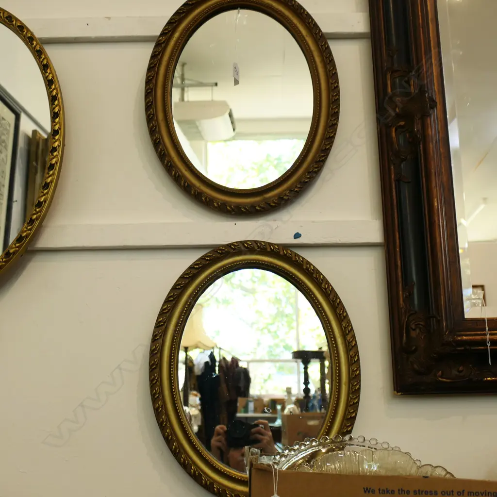PR GILDED OVAL WALL MIRRORS H.470mm Image 1++