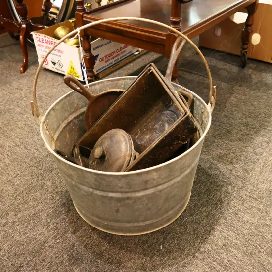 ASST. COOK WARE; CAST IRON PANS ETC