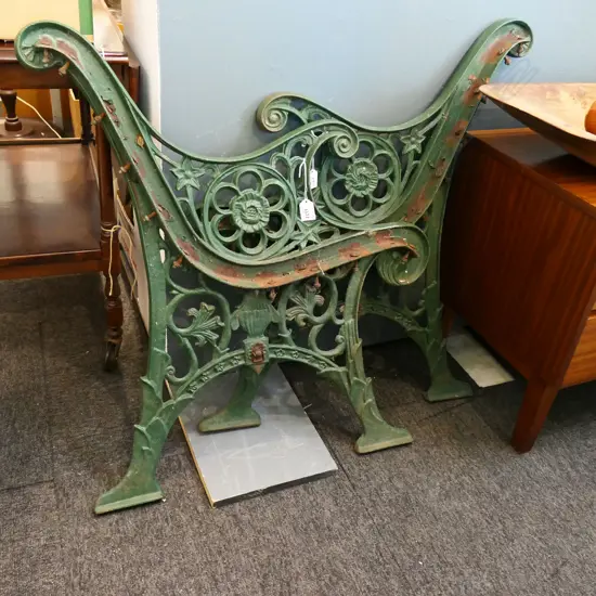 PR VICTORIAN CAST IRON BENCH ENDS