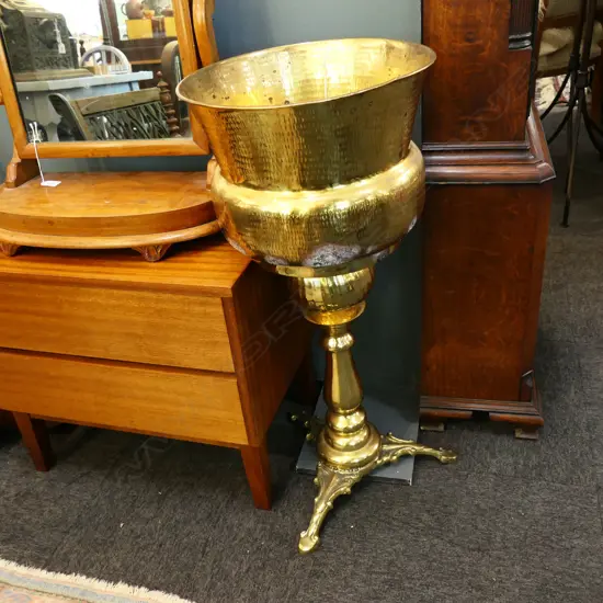 TALL BRASS JARDINIERE H.830mm 