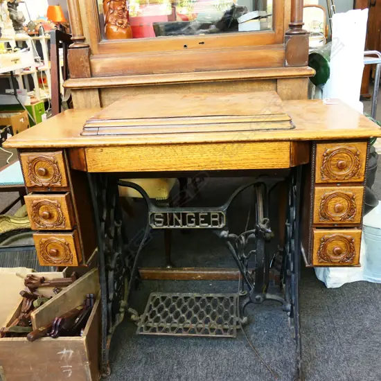 OAK SINGER SEWING MACHINE 900x430x780mm